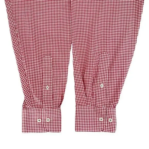🔃Southern Tide Men’s Red Plaid Long Sleeve Button Down Dress Shirt - Picture 5 of 7